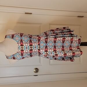 Bebop Sleeveless Racer Back Unique Colorful Size M Flare Dress NWOT